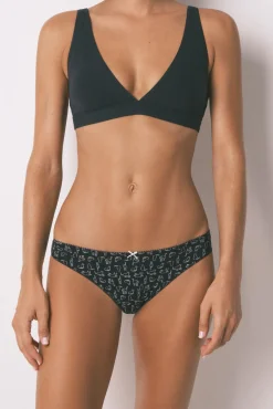 Women'secret Roupa Interior-Pacote com 7 cuecas brasileiras multicoloridas de gatinho estampado