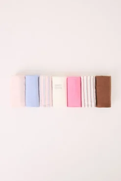 Women'secret Roupa Interior-Pacote com 7 cuecas clássicas de algodão com glitter multicolorido estampado