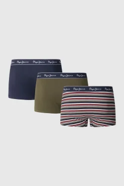 Pepe Jeans Roupa Interior-Pacote com 3 logo de boxer azul