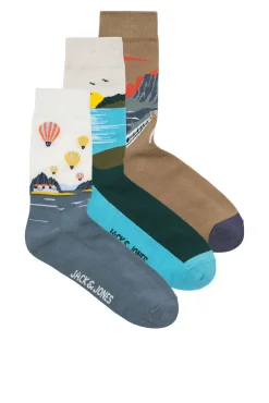 Jack & Jones Meias-Pacote com 3 meias cru