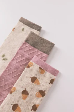 Women'secret Meias-Pacote com 3 meias longas de esquilo estampado