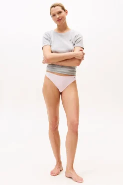 Tommy Jeans Roupa Interior-Pacote com 3 tangas caneladas estampado