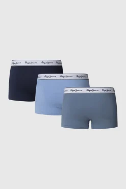 Pepe Jeans Roupa Interior-Pacote de 3 boxer liso com logo azul