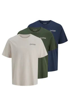 Jack & Jones T-Shirts-Pacote de 3 camisetas verde