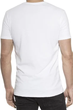 Bread & Boxers T-Shirts-Pacote de 2 camisetas elásticas brancas de algodão orgânico com gola caixa branco