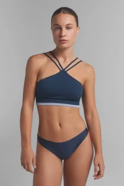 Dash and Stars Roupa Interior-Pacote de 2 cuecas brasileiras cortadas a laser azul