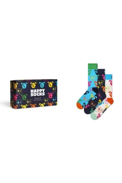 Happy Socks Meias|Meias-Pacote de 3 meias mistas para cães azul