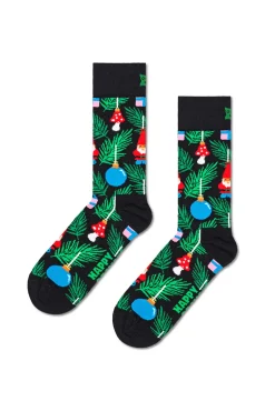 Happy Socks Roupa Interior|Meias-Pacote de 2 meias para árvore de Natal preto