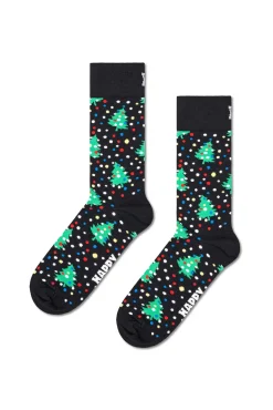 Happy Socks Roupa Interior|Meias-Pacote de 2 meias para árvore de Natal preto