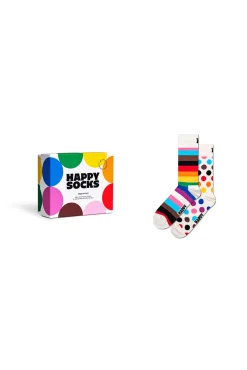 Happy Socks Meias|Meias-Pacote de 2 meias Pride branco