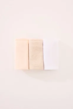 Women'secret Roupa Interior-Pacote de 3 tangas de algodão orgânico branco