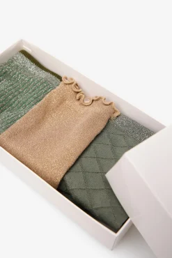 Cortefiel Meias-Pacote de meias de lurex Verde