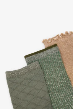 Cortefiel Meias-Pacote de meias de lurex Verde
