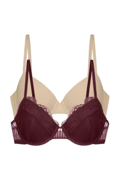 Dorina Roupa Interior-Pacote de soutien semi-acolchoado de duas peças Emersyn vermelho