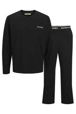 Jack & Jones Pijamas-Pacote de T-shirt e calça preto