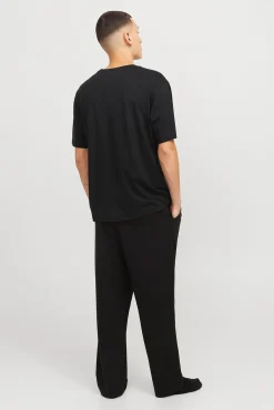 Jack & Jones Pijamas-Pacote de T-shirt e calça preto