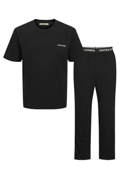 Jack & Jones Pijamas-Pacote de T-shirt e calça preto