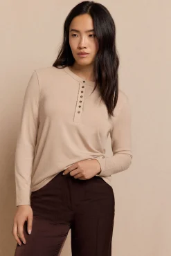 Slowlove T-Shirts-Padeiro de topo Ecru