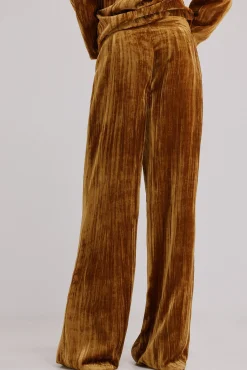 Hoss Intropia Calças-Paige. Calça veludo Dourado