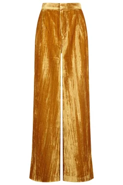 Hoss Intropia Calças-Paige. Calça veludo Dourado