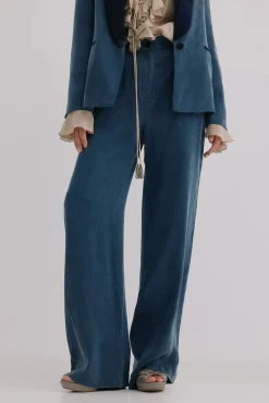 Hoss Intropia Calças|Fatos-Palmira. Calças esvoaçantes Azul