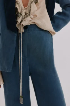 Hoss Intropia Calças|Fatos-Palmira. Calças esvoaçantes Azul