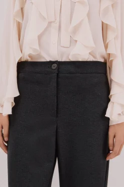 Cortefiel Calças-Pantalón punto roma espiga Multicolorido