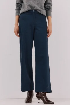 Cortefiel Calças-Pantalón punto roma espiga Azul