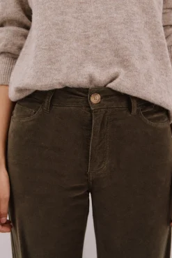 Cortefiel Calças-Pantalones Marine Velvet Verde