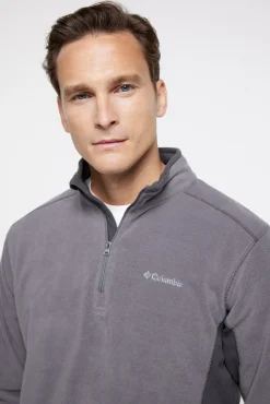 Columbia Sweatshirts-para homem Klamath Range™ II meia polar Masculina com fecho-éclair cinzento