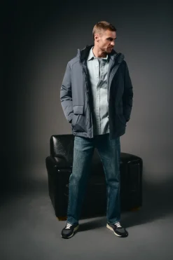 OOTO Sobretudos-Parka acolchoada capuz Azul