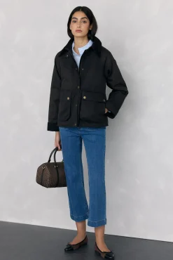 Pedro del Hierro Sobretudos|Casacos-Parka acolchoada em tecido encerado Marrom