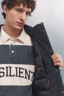 Springfield Sobretudos-Parka acolchoada térmica azul