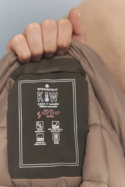 Springfield Sobretudos-Parka acolchoada térmica estampado