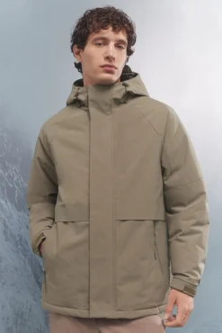 Springfield Sobretudos-Parka acolchoada térmica bege