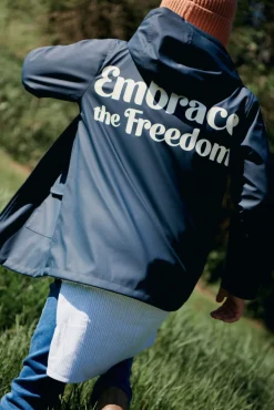 Springfield Kids Sobretudos-Parka marinho com frase para criança azul