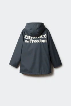 Springfield Kids Sobretudos-Parka marinho com frase para criança azul