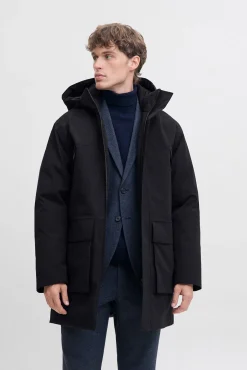 Jack & Jones Sobretudos-Parka clássica com capuz Preto
