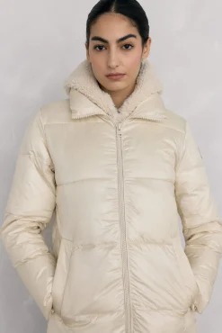 Pedro del Hierro Casacos|Acolchoados E Agasalhos-Parka colete desmontável Ecru