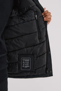 Cortefiel Sobretudos-Parka com capuz Preto