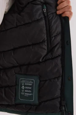 Cortefiel Sobretudos-Parka com capuz Verde