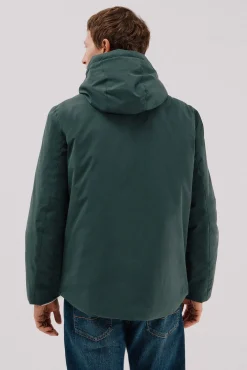 Cortefiel Sobretudos-Parka com capuz Verde