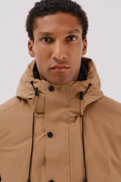 Cortefiel Sobretudos-Parka com capuz Castanho