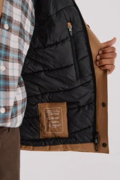 Cortefiel Sobretudos-Parka com capuz Castanho