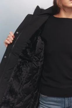 Springfield Casacos-Parka com capuz de pele Sorona Aura preto