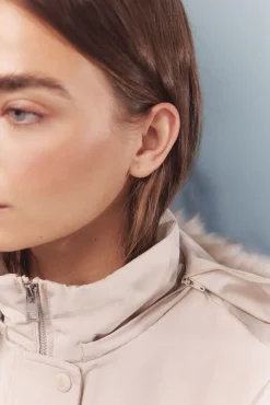 Springfield Casacos-Parka com capuz de pele Sorona Aura castanho