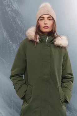 Springfield Casacos-Parka com capuz de pele Sorona Aura estampado