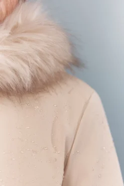 Springfield Casacos-Parka com capuz e zíper metálico Sorona Aura camel