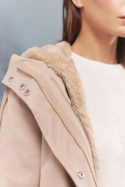 Springfield Casacos-Parka com capuz repelente à água 2 em 1 camel