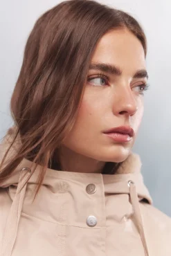 Springfield Casacos-Parka com capuz repelente à água 2 em 1 camel